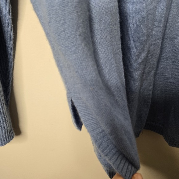 Sundance 100% Cashmere Ribbed Sweater Blue Tunic Len Petite XL PXL Luxe Luxury - Picture 7 of 10